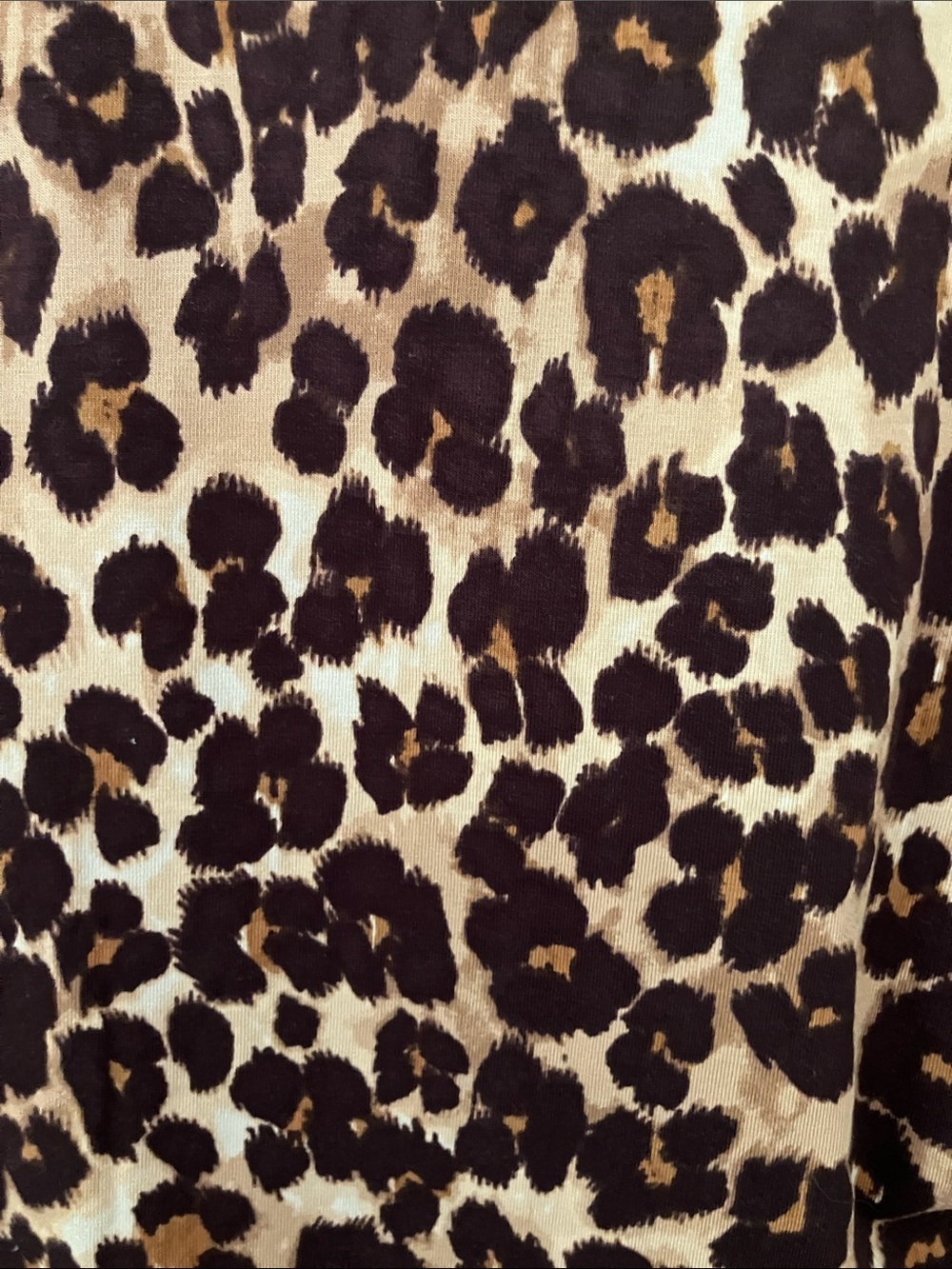 Ann Taylor Brown Leopard-Print Short Sleeve Mock Neck Top - Picture 4 of 4